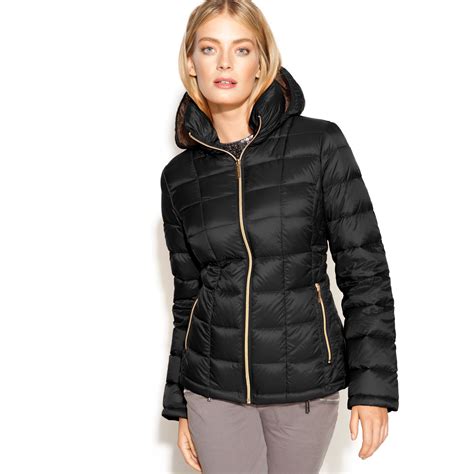 michael kors logo puffer jacket|michael kors lightweight puffer jacket.